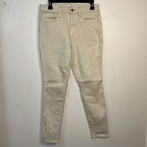 Universal Thread 90s Slim Jeans Women 8R Ivory Pockets Stretch Light 6319